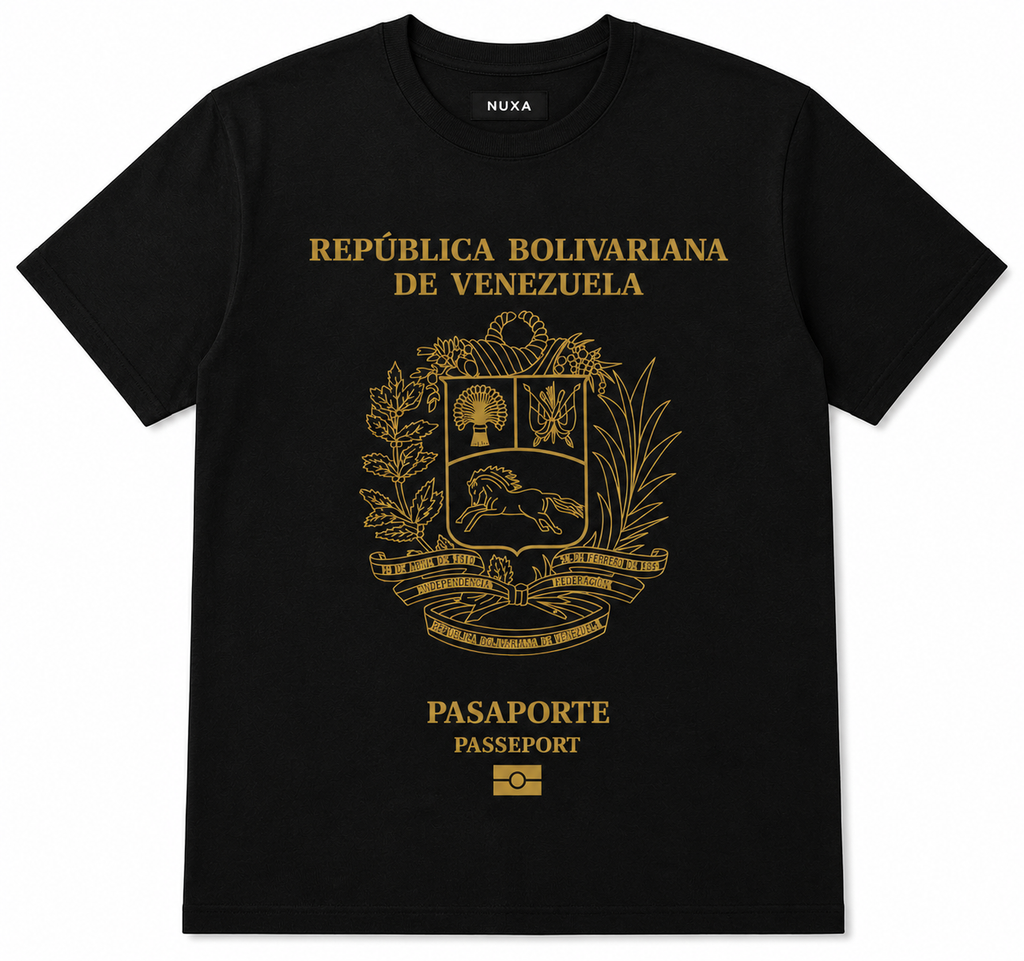 Polera Pasaporte Venezolano Unisex - 30% OFF