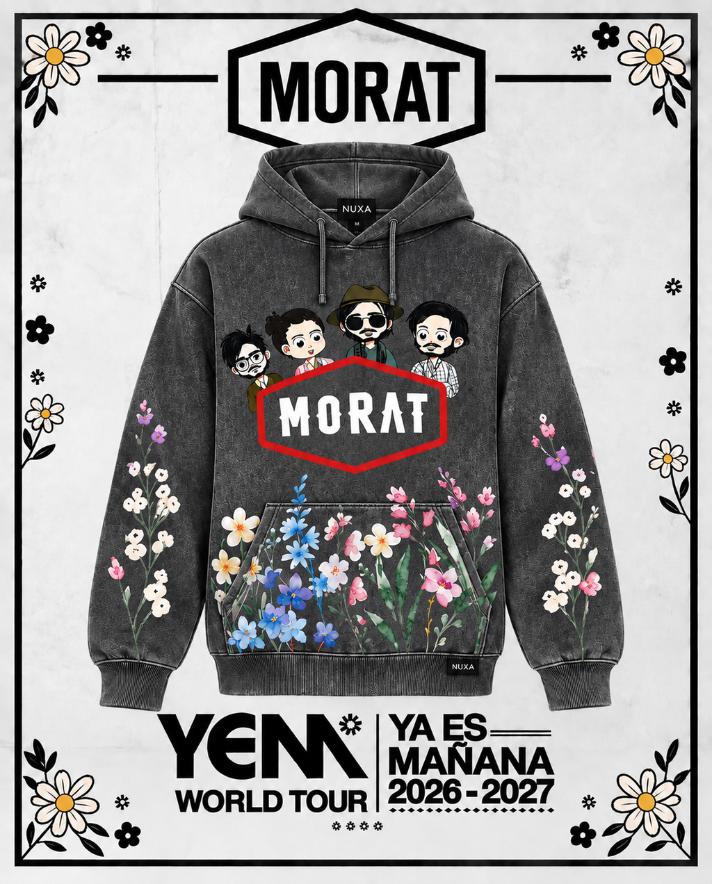 Poleron Morat floreado