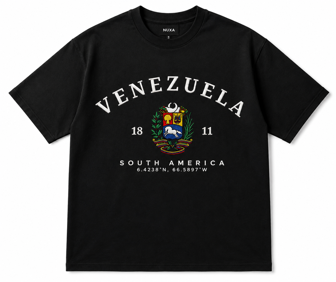 Polera Venezuela con escudo y coordenadas- UNISEX- 30% OFF