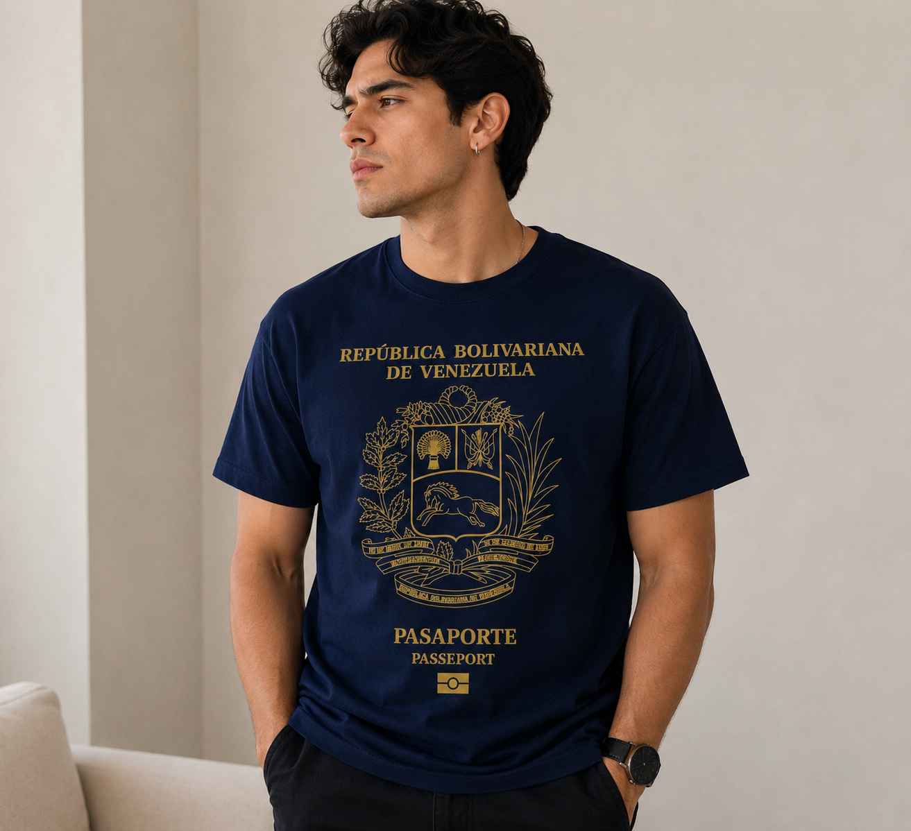 Polera Pasaporte Venezolano Unisex - 30% OFF