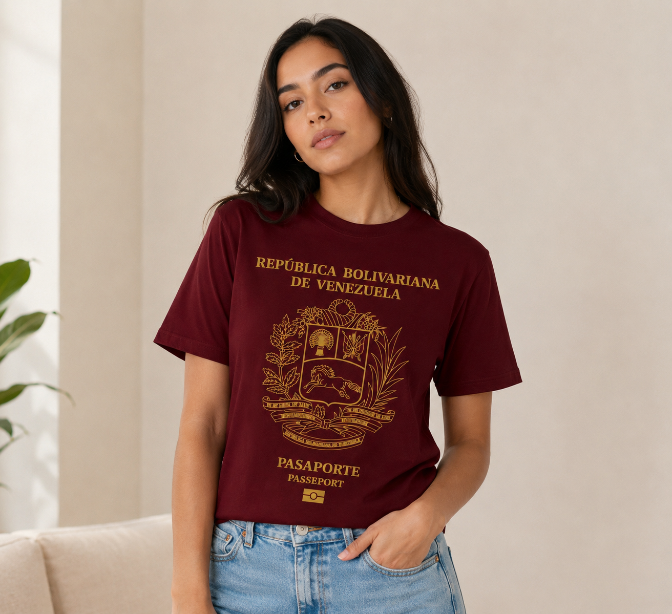 Polera Pasaporte Venezolano Unisex - 30% OFF