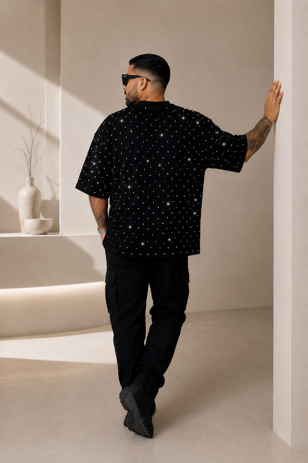 Polera Cristales Blancos UNISEX