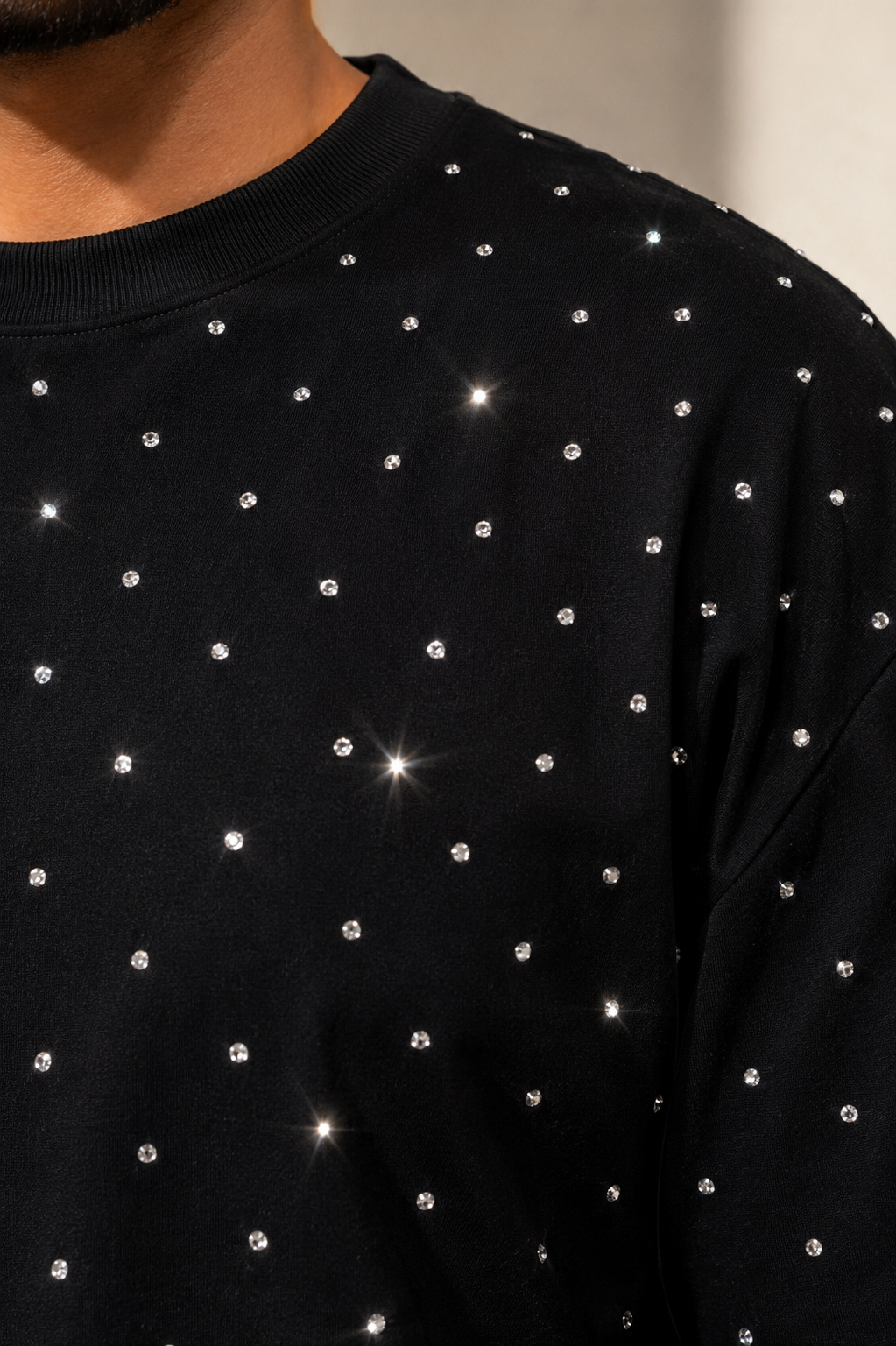 Polera Cristales Blancos UNISEX