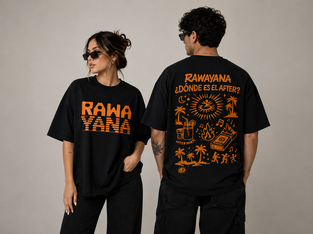 🖤 RAWAYANA — ¿DÓNDE ES EL AFTER? Negra  - UNISEX- 30% OFF