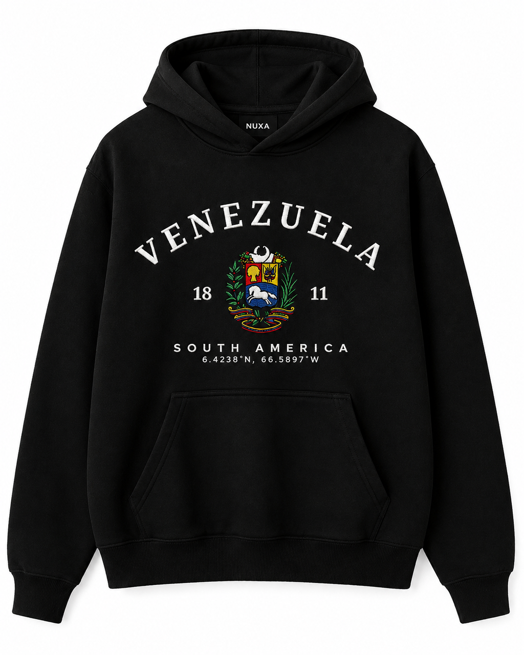 Poleron Venezuela con escudo y coordenadas- UNISEX- 30% OFF (copia)