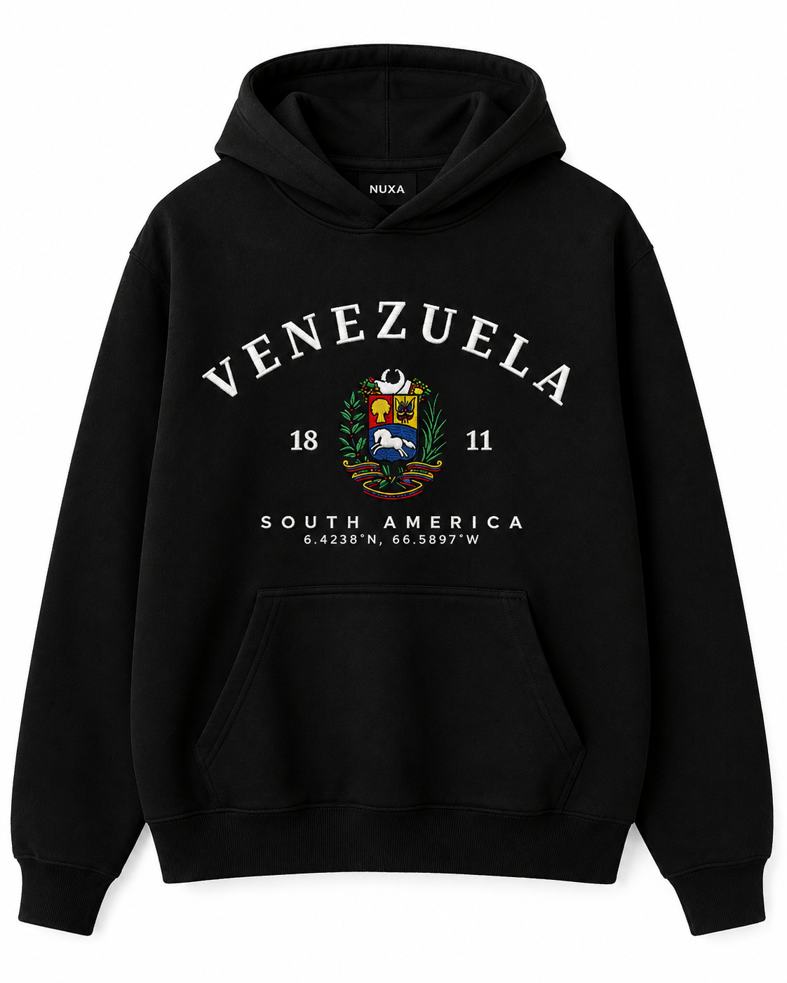 Poleron Venezuela con escudo y coordenadas- UNISEX- 30% OFF (copia)