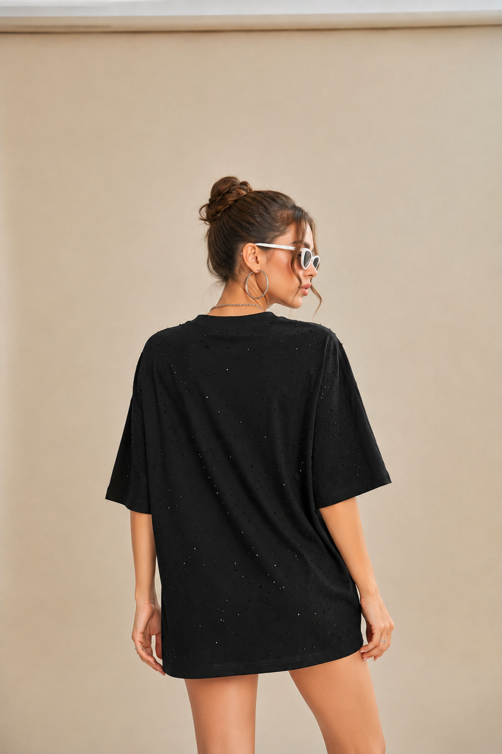 Polera Cristales Negros UNISEX