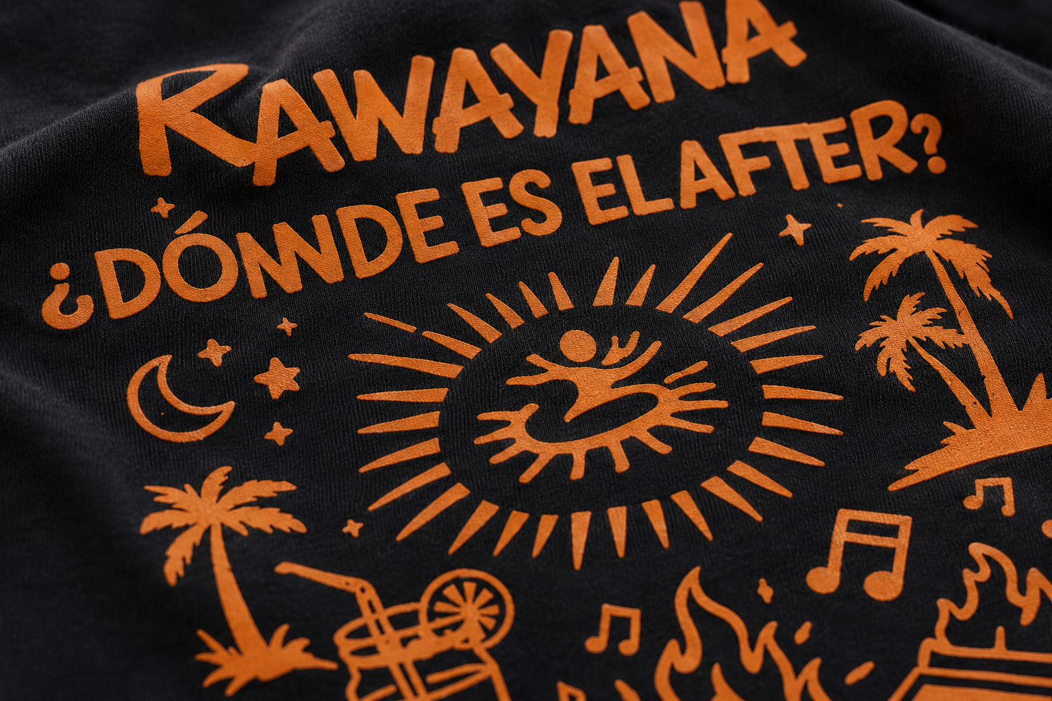 🖤 RAWAYANA — ¿DÓNDE ES EL AFTER? Negra  - UNISEX- 30% OFF