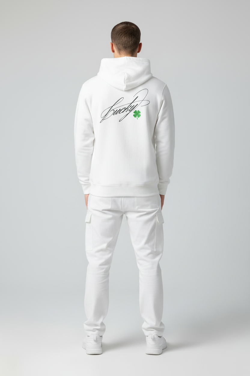Hoodie Lucky Blanco - Espalda