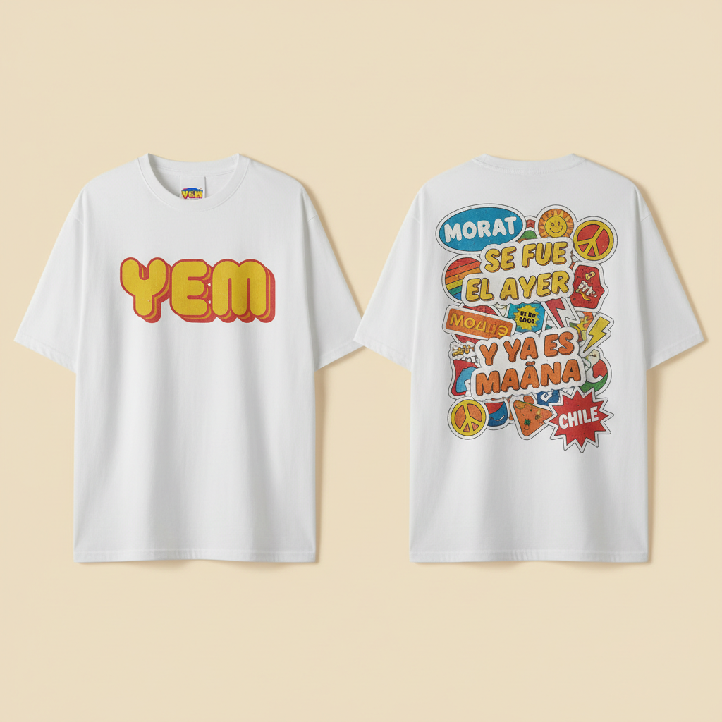Polera Morat YEM Chile - Color Blanca