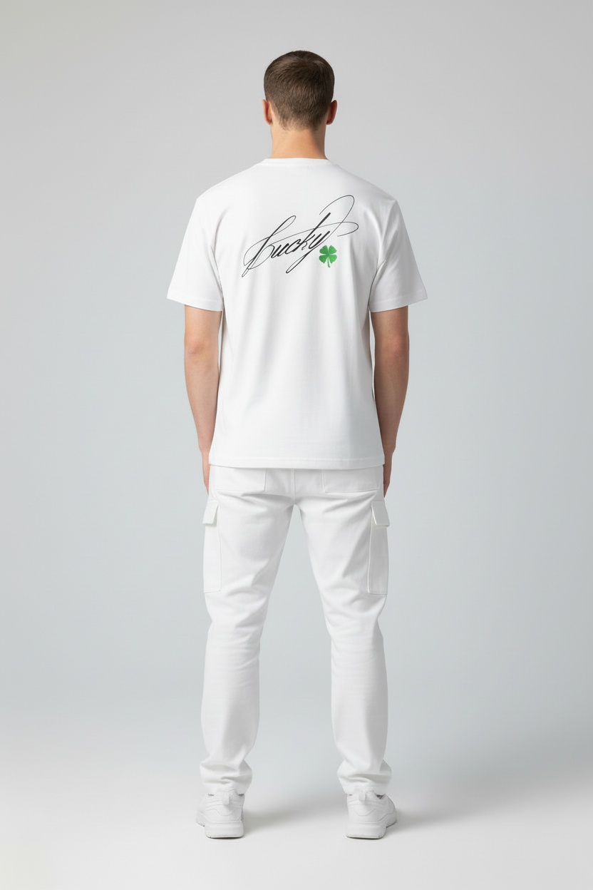 Polera Blanca Lucky - Espalda