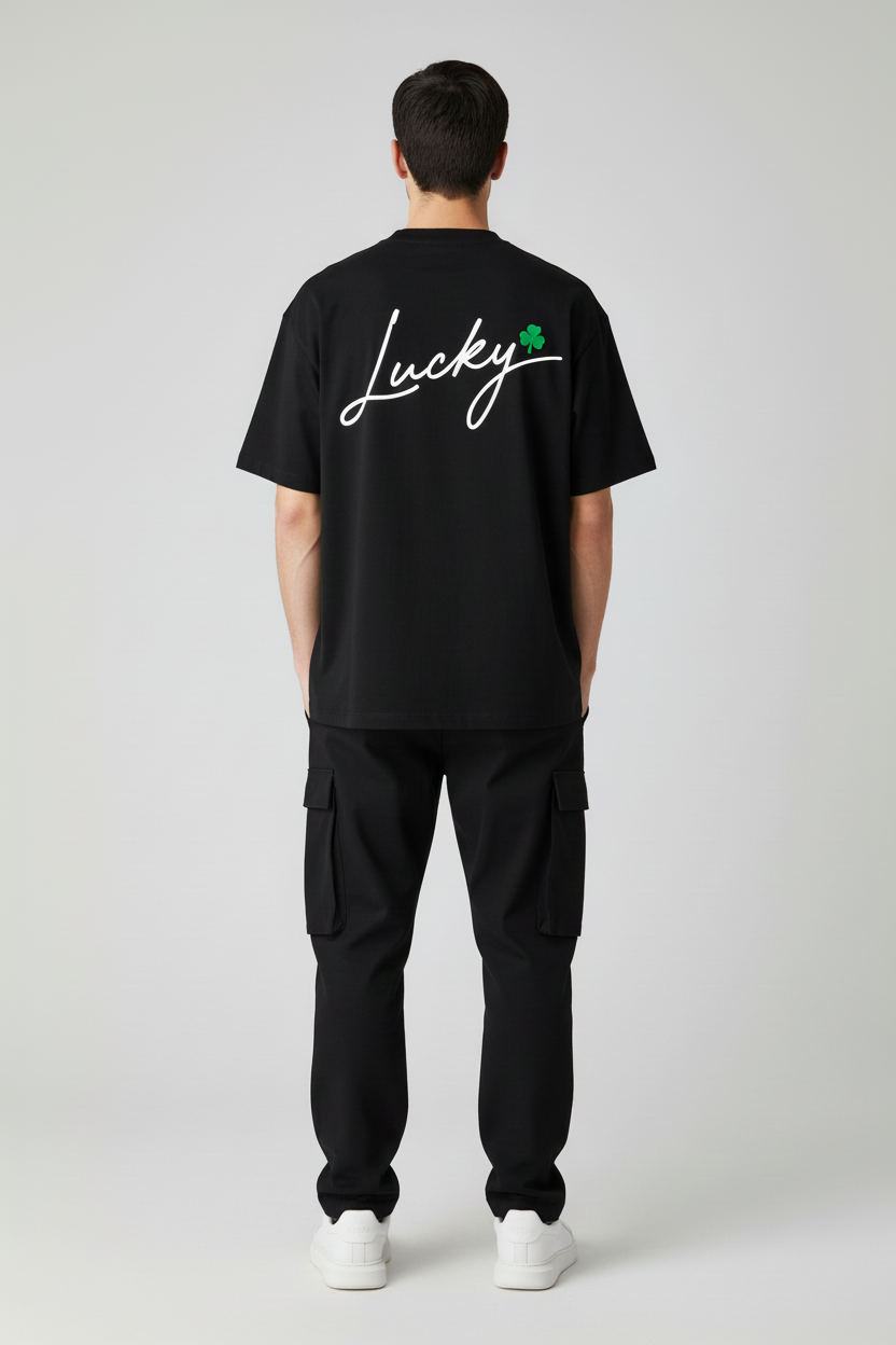 Polera Negra Lucky - Espalda