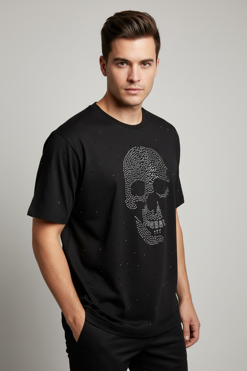 Polera NUXA Skull - Modelo masculino